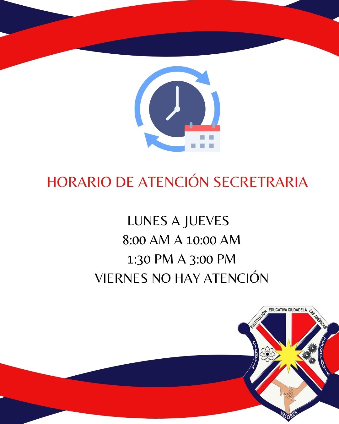 HORARIO DE ATENCION SECRETARIA